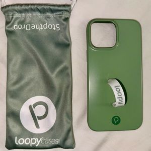 iPhone 13 Pro Max loopy sage green phone case